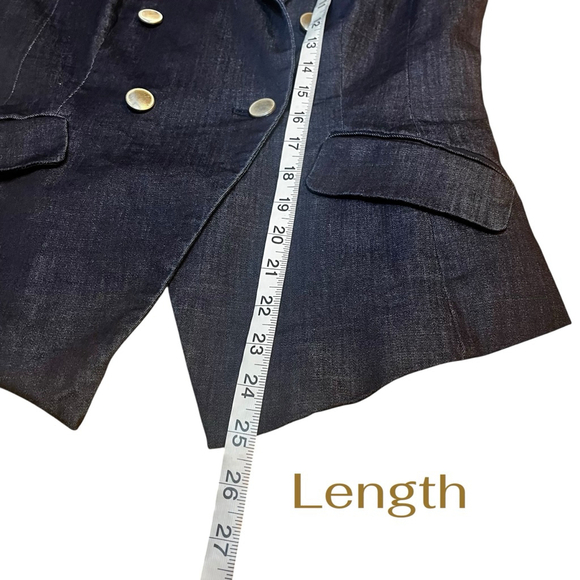 Women's Olivia Palermo Chelsea28 Blazer, M, Blue Denim - Picture 12 of 15